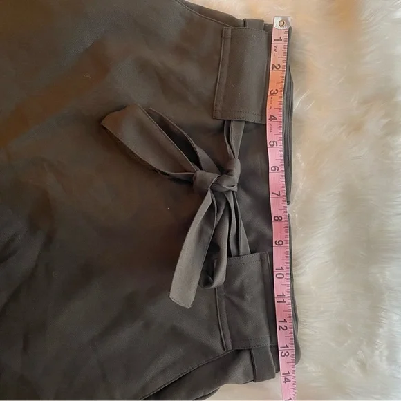 Banana Republic Factory Tie Front Pencil Skirt 2P #258 Green - Picture 7 of 8